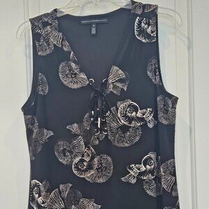 WHBM Lace-Front Sleeveless Top